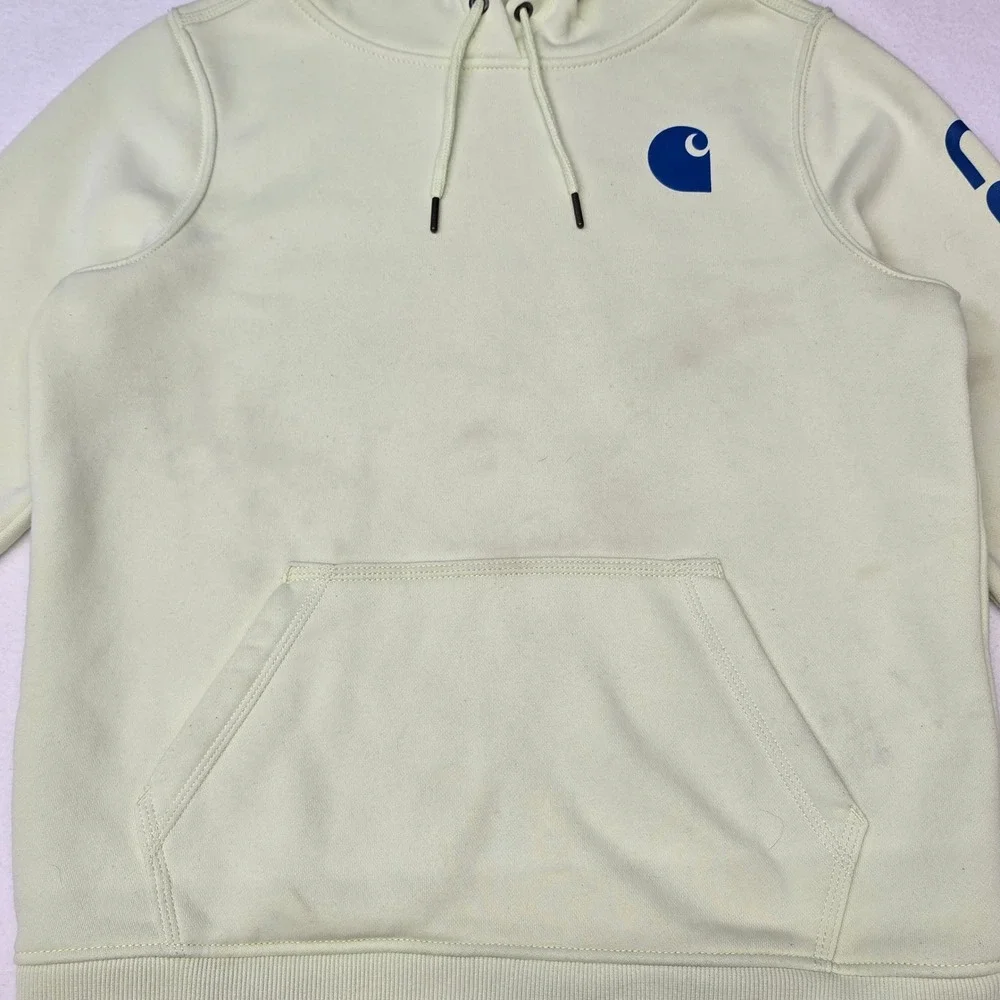 Carhartt Womens Relaxed Fit Hoodie Lime Green Sweatshirt M 8-10